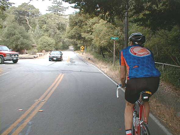 Bottom of King's Mtn (timing point at street sign)