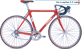 Illustration of seat/saddle differential