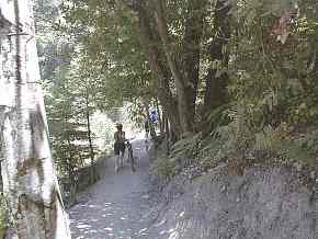 It gets narrow at times, but at least cars can't get past!